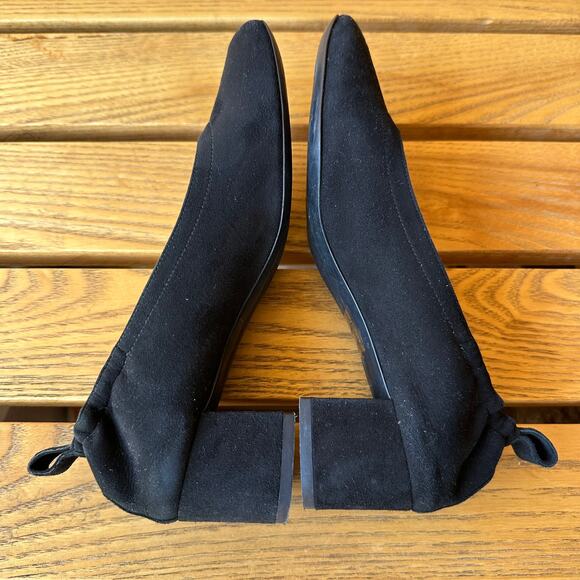 Everlane The Day Heel Womens 7 Black Suede Italian Leather Slip On Classic Work - Picture 7 of 11
